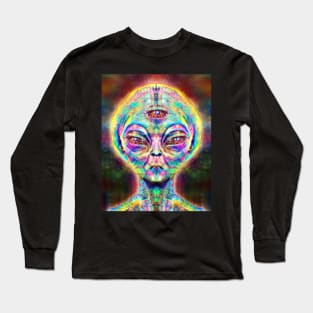 trippy alien Long Sleeve T-Shirt